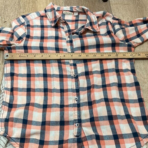 Anthropologie holding horses plaid top with contrasting ruffle fabric-2 - Picture 6 of 9